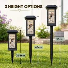 Load image into Gallery viewer, Personalized Solar Garden Stake Light Dog Memorial Tribute Gift
