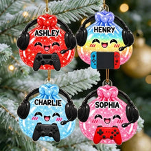 Load image into Gallery viewer, Personalized Gamer Acrylic Ornament Cute Christmas Gift for Kids