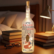 Load image into Gallery viewer, Personalized Bottle Lamp for Couple with Embracing Design - Romantic Amber Decor Gift