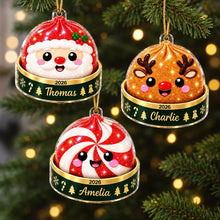 Load image into Gallery viewer, Personalized Acrylic Christmas Ornament Cute Santa Reindeer Gift for Family