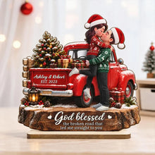 Load image into Gallery viewer, Personalized 2-Layer Wooden Plaque Kissing Couple Gift for Couples Christmas