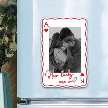 Load image into Gallery viewer, Personalized Acrylic Magnet Romantic Embrace Gift for Couple