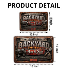 Load image into Gallery viewer, Personalized Rectangular Iron Sign for Backyard Cookout Gift