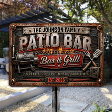 Load image into Gallery viewer, Personalized Rectangular Iron Sign for Backyard Cookout Gift
