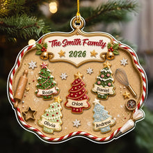 Load image into Gallery viewer, Personalized Family Christmas Ornament Cute Cookie Design