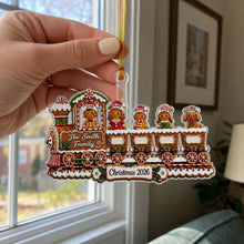 Load image into Gallery viewer, Personalized Gingerbread Train Acrylic Ornament Gift for Family