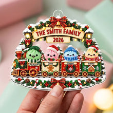 Load image into Gallery viewer, Personalized Acrylic Christmas Ornament Family Train Gift