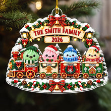 Load image into Gallery viewer, Personalized Acrylic Christmas Ornament Family Train Gift