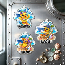 Load image into Gallery viewer, Personalized Acrylic Magnet Colorful Cruise Duck Gift for Family