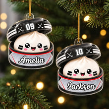 Load image into Gallery viewer, Personalized Hockey Dumpling Acrylic Ornament Gift for Kids