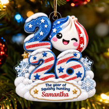 Load image into Gallery viewer, Personalized American Flag Christmas Ornament Custom Name Year Gift for Teens