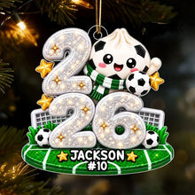 Load image into Gallery viewer, Personalized Soccer Dumpling Acrylic Ornament Gift for Kids