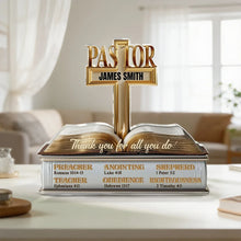 Load image into Gallery viewer, Personalized Acrylic Block Plaque Thank You Gift for Pastor