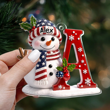 Load image into Gallery viewer, Personalized Snowman Acrylic Ornament Christmas Gift for Kids