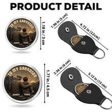 Load image into Gallery viewer, Personalized Pocket Hug Keychain for Grandpa, Heartwarming Gift for Grandson