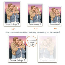 Load image into Gallery viewer, Personalized Acrylic Magnet Cartoon Portrait Unique Couple Gift