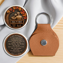 Load image into Gallery viewer, Personalized Pocket Hug Keychain Gift for Husband Autumn Couple