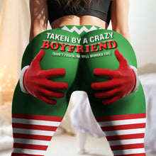 Load image into Gallery viewer, Naughty Santa Hands Leggings - A Fun Twist for the Holidays | Personalized Gift for Her Shorts and Pants MagicInPrints