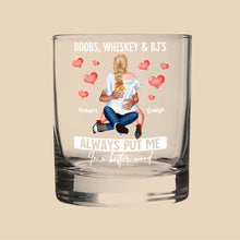 Load image into Gallery viewer, Custom Naughty Couple Whiskey Glass | Unique Valentine's Day Gifts for Couples Whiskey Glass PopCulturePrints