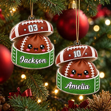 Load image into Gallery viewer, Personalized Acrylic Football Ornament Gift for Kids Christmas