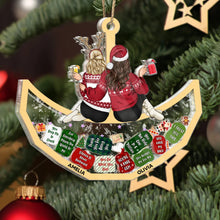 Load image into Gallery viewer, You're My Favorite Person – Personalized 3-Layered Acrylic Shaker Ornament – Gift for Best Friend Acrylic Shaker Ornament MagicInPrints