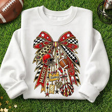 Load image into Gallery viewer, Personalized Classic Tee with Football Charm Bow Gift for Sports Fans