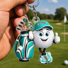 Load image into Gallery viewer, Personalized Acrylic Golf Ball Keychain Gift for Golfers