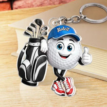 Load image into Gallery viewer, Personalized Acrylic Golf Ball Keychain Gift for Golfers