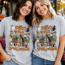 Load image into Gallery viewer, Personalized Halloween Tee Custom Small Town Scene Gift