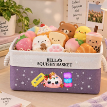 Load image into Gallery viewer, Personalized Cotton Linen Rope Basket for Kids' Toys Display Gift