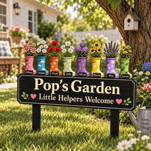 Load image into Gallery viewer, Personalized Garden Metal Stake Custom Name for Grandpa