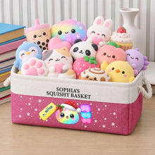 Load image into Gallery viewer, Personalized Cotton Linen Rope Basket for Kids' Toys Display Gift