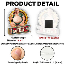 Load image into Gallery viewer, Personalized Silicone Belly Magnet Custom Beer Holder Gift for Dad