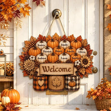 Load image into Gallery viewer, Personalized Welcome Wooden Sign Fall Decor Gift for Family