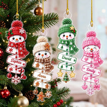 Load image into Gallery viewer, Personalized Acrylic Snowman Ornament Creative Christmas Gift for Kids