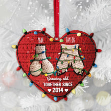 Load image into Gallery viewer, Growing Old Together: Personalized Funny Couple Christmas Ornament - A Unique Gift for Couples, Friends, and Family Ornament MagicInPrints