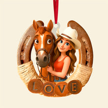 Load image into Gallery viewer, Love Your Horse – Custom Photo Ornament for Horse Lovers Ornament PopCulturePrints