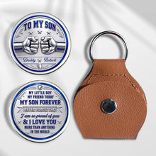 Load image into Gallery viewer, Personalized Pocket Hug Keychain Custom Message Gift for Son