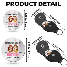 Load image into Gallery viewer, Personalized Pocket Hug Keychain Gift for Sister | Cute Sentiment