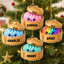 Load image into Gallery viewer, Personalized Acrylic Dumpling Ornament Gift for Kids Christmas