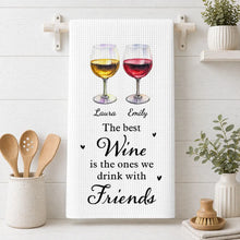 Load image into Gallery viewer, Personalized Kitchen Towel Wine Glasses Gift for Friend
