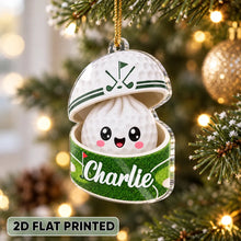 Load image into Gallery viewer, Personalized Acrylic Golf Ball Ornament Custom Gift for Son