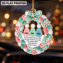 Load image into Gallery viewer, Personalized Acrylic Ornament Heart Wreath Gift for Best Friend