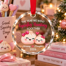 Load image into Gallery viewer, Personalized Crystal Ornament Cute Mommy Daughter Gift for Christmas