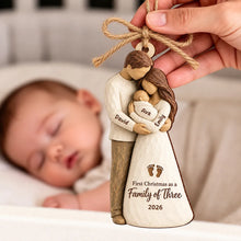 Load image into Gallery viewer, Personalized Wooden Ornament for New Parents | Baby Christmas Gift
