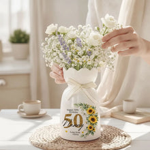 Load image into Gallery viewer, Personalized Sunflower Ceramic Vase Unique Birthday Gift