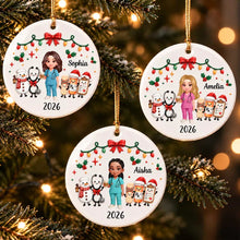 Load image into Gallery viewer, Personalized Ceramic Ornament Nurse Gift with Custom Name for Christmas