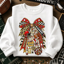 Load image into Gallery viewer, Personalized Classic Tee with Football Charm Bow Gift for Sports Fans