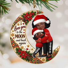 Load image into Gallery viewer, Personalized Christmas Acrylic Ornament Hugging Grandma & Grandchild Gift