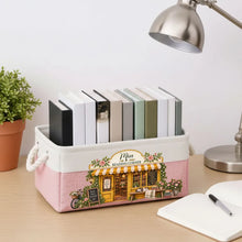 Load image into Gallery viewer, Personalized Cotton Linen Rope Basket Cozy Book Lover Gift for Mom